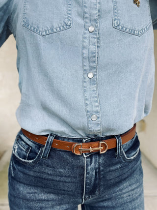 D-Ring Buckle Belt {Black and Brown}