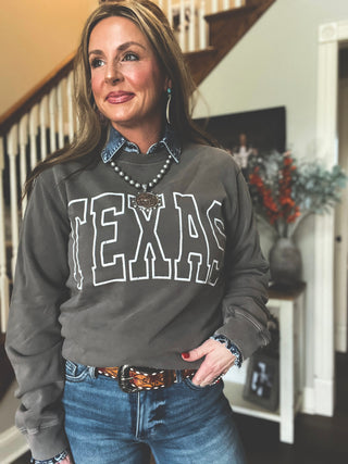 Texas Sweatshirt {Mocha}