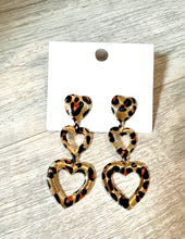 Leopard Heart Earrings