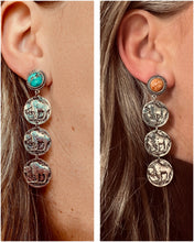 Buffalo Coin Drop Earrings