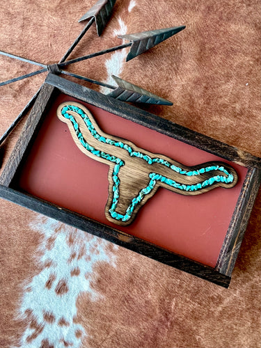 Longhorn Stone Decor (Rust)