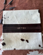 Snaffle Bit Cowhide Leather Pillow Cover #2