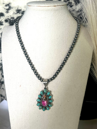 The Sunrise Mojave Cluster Necklace