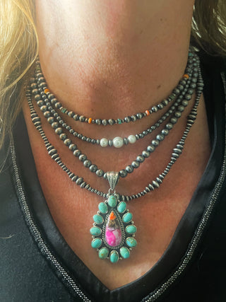 The Sunrise Mojave Cluster Necklace
