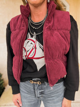 The Laredo Puffer Vest {Burgundy}