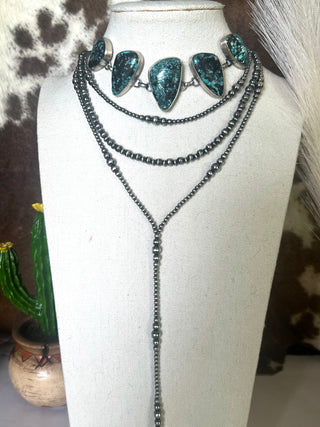 The Azure Horizon Necklace Set by Rena Shelly
