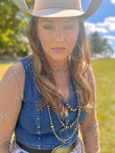 Pecos Queen Denim Concho Vest