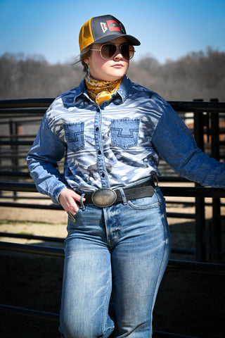 Buffalo Desert Denim Button Up