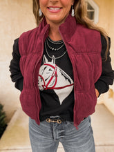 The Laredo Puffer Vest {Burgundy}