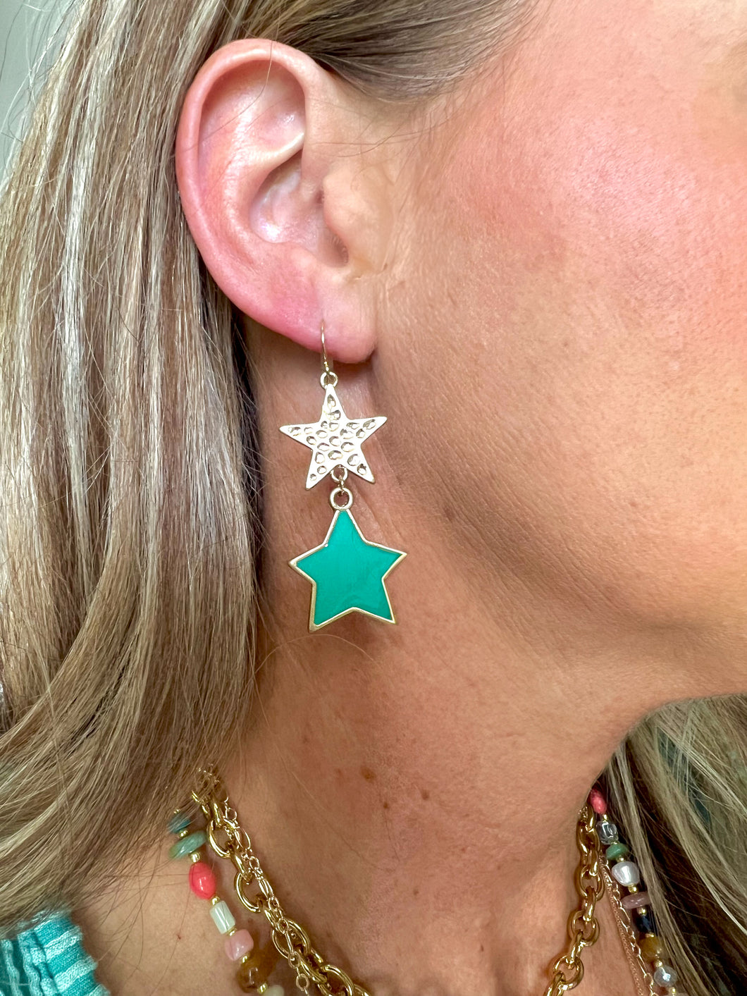 Double Star Earrings