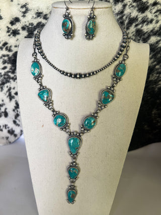 The Fox Stone Lariat Necklace Set by Sheila Tso
