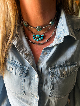 The Sedona Saucer Pearl Necklace (18”)
