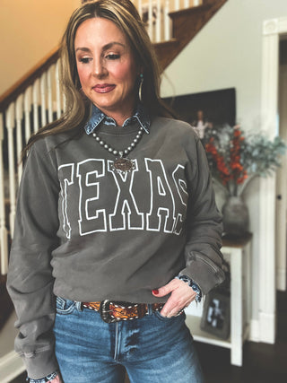 Texas Sweatshirt {Mocha}