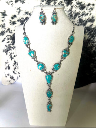 The Fox Stone Lariat Necklace Set by Sheila Tso