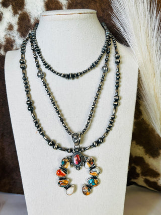 The High Desert Relic Naja Necklace (18”) by Joe Begay