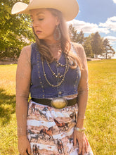 Pecos Queen Denim Concho Vest