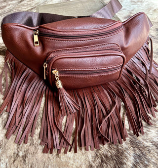 Western Fringe Bum Bag {Tan, Yellow, Coffee}