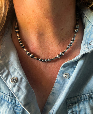 The Iron Range Pearl Necklace (14”)
