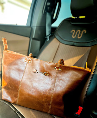 The Snaffle Bit Leather Tote Handbag