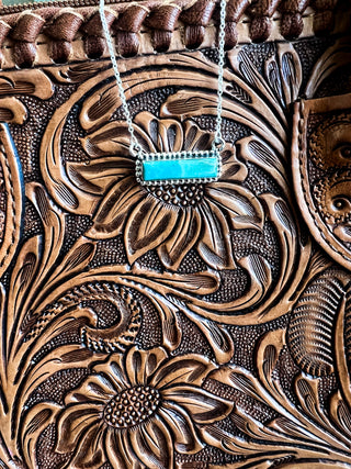 The Turquoise Trails Bar Necklace