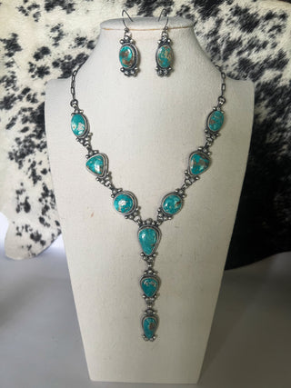 The Fox Stone Lariat Necklace Set by Sheila Tso