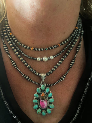 The Sunrise Mojave Cluster Necklace
