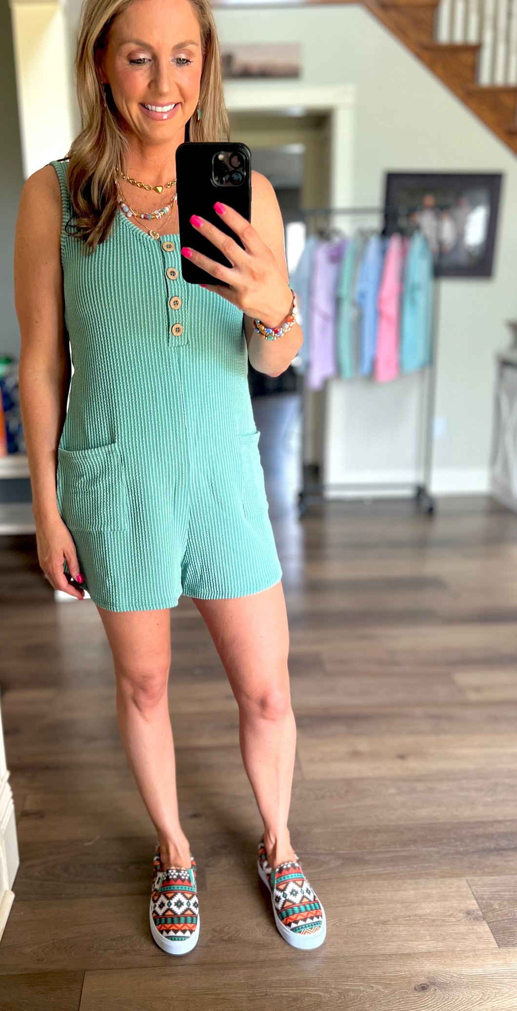 The Raine Romper {Green}