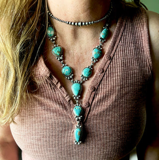 The Fox Stone Lariat Necklace Set by Sheila Tso
