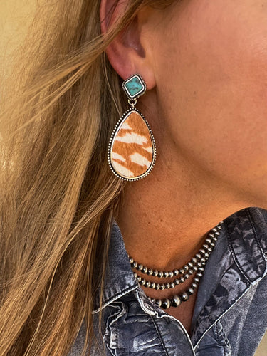 Bender Cowhide Earrings