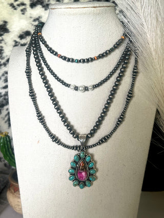The Sunrise Mojave Cluster Necklace