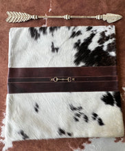 Snaffle Bit Cowhide Leather Pillow Cover #1