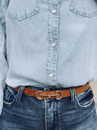 D-Ring Buckle Belt {Black and Brown}