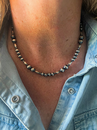 The Iron Range Pearl Necklace (14”)