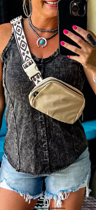 The Rio Aztec Belt Bag {Black, Beige, White}