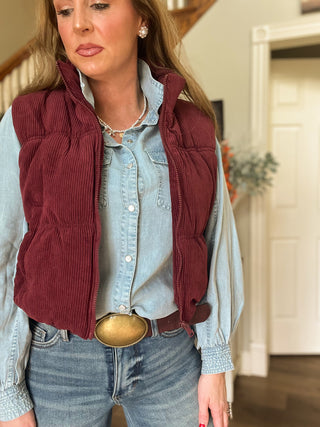 The Laredo Vest {Burgundy}