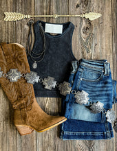 Ribbed Crop Tank {Black}