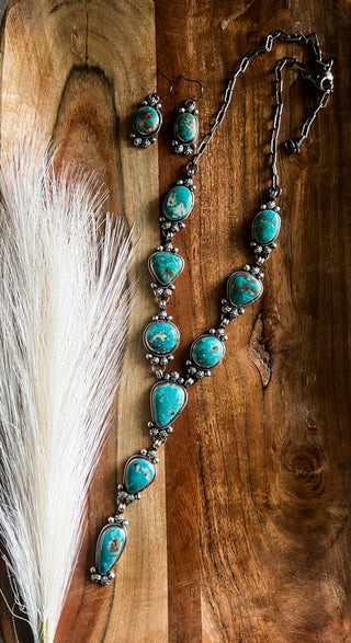 The Fox Stone Lariat Necklace Set by Sheila Tso