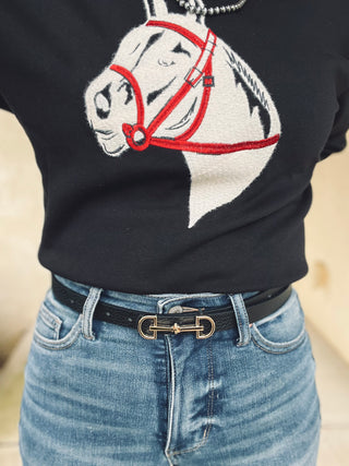 D-Ring Buckle Belt {Black and Brown}