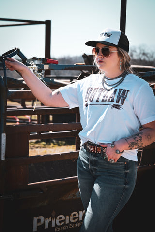 Outlaw Arrow Tee {White}