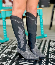 Black Rhinestone Cowboy Boots
