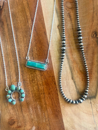 The Turquoise Trails Bar Necklace