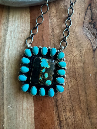 The Turquoise Tides Cluster Necklace by Travis J.