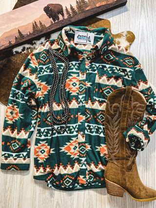 The Reyzin Aztec Jacket {Hunter Green}