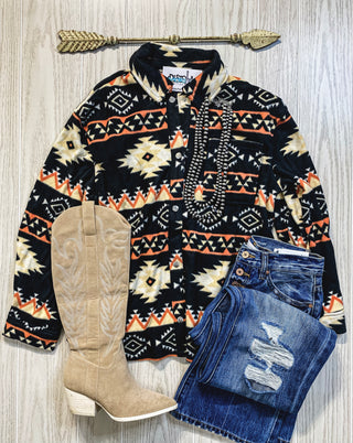The Reyzin Aztec Jacket {Black}
