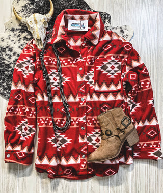 The Reyzin Aztec Jacket {Red}
