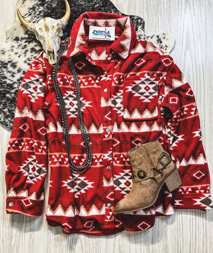 The Reyzin Aztec Jacket {Red}