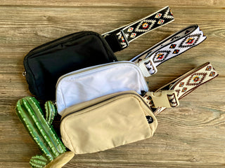 The Rio Aztec Belt Bag {Black, Beige, White}