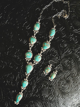 The Fox Stone Lariat Necklace Set by Sheila Tso