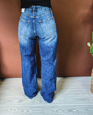 Gentry Wide Leg Flare Denim