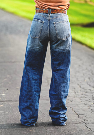 Gentry Wide Leg Flare Denim